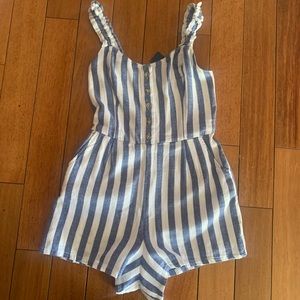 Hollister striped romper shorts